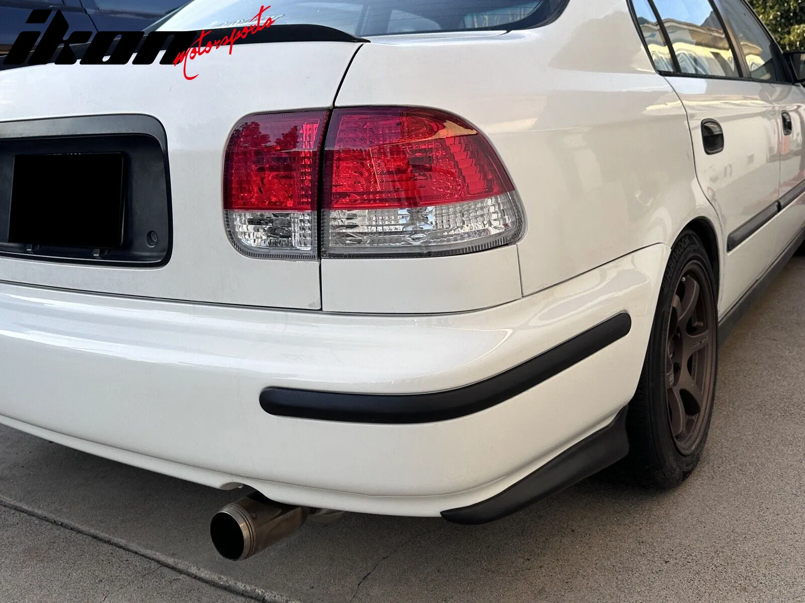 1996-1998 Honda Civic PU Valance Spats Rear Bumper Lip Spoiler 2PC