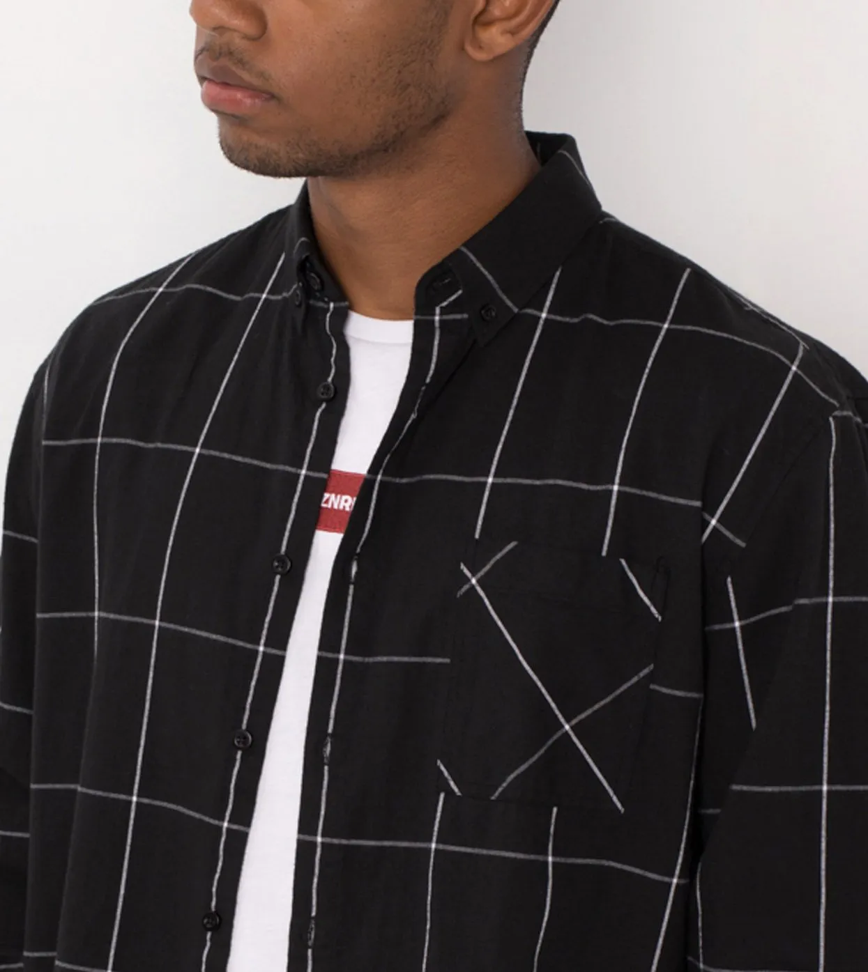 Align LS Shirt Black/White