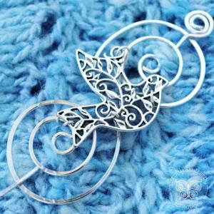 Bird Shawl Pin - Charmed Silver