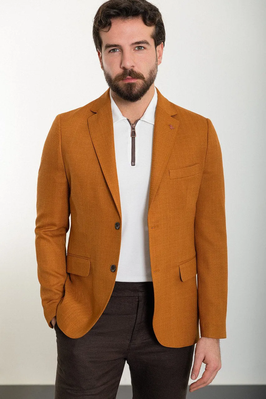 Bojoni Torretta Slim Fit Hardal Blazer