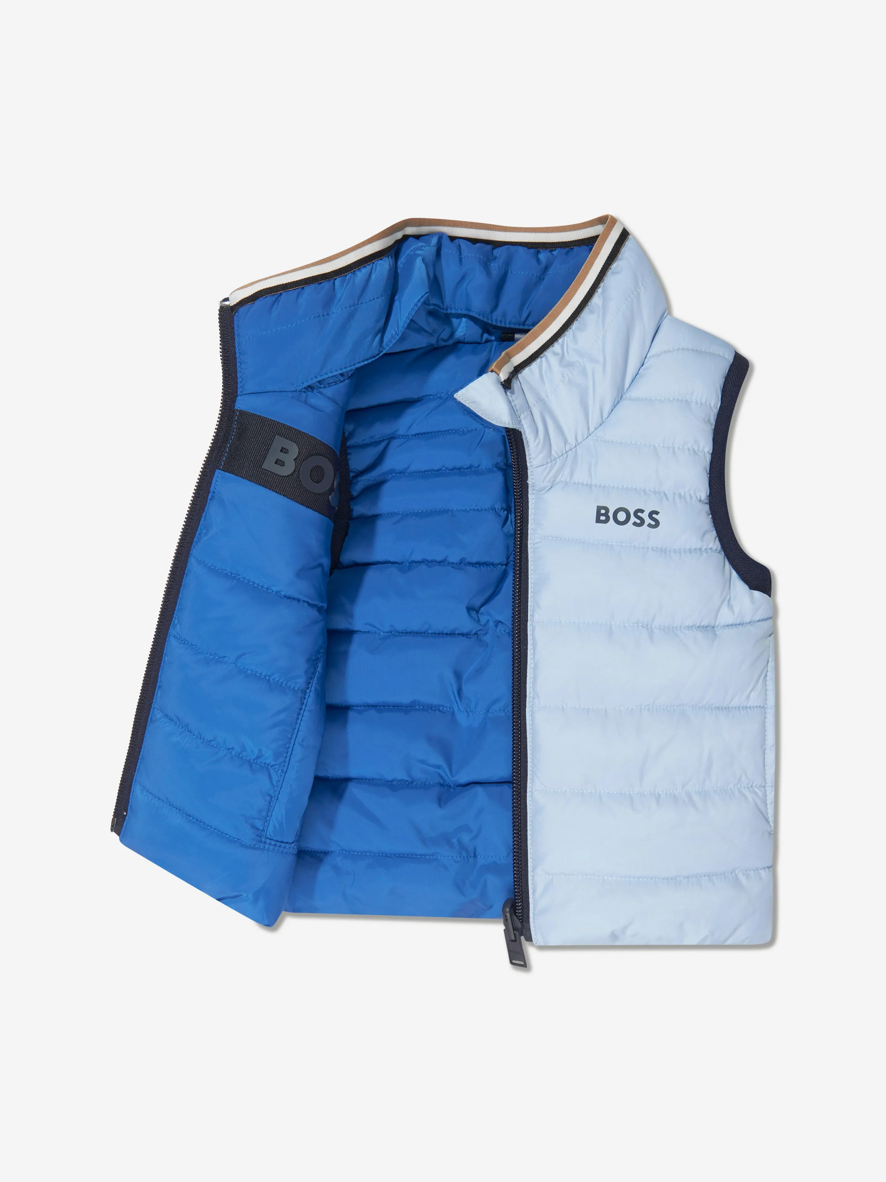 BOSS Baby Boys Reversible Gilet in Blue