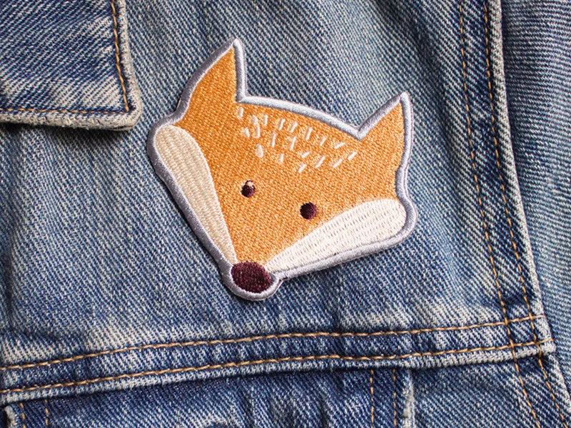 Clearance Iron on Patch - Fox Patch - Embroidered Patches