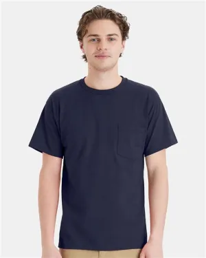 Custom Embroidered - Hanes - Essential-T Pocket T-Shirt - 5290P