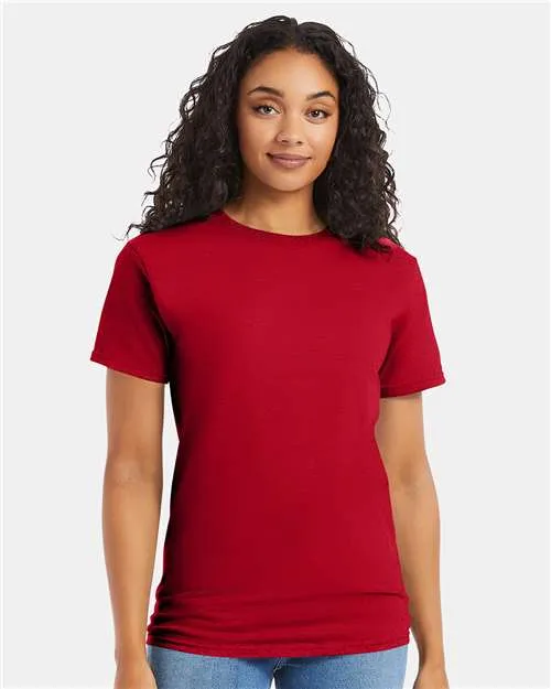 Custom Embroidered - Hanes - Essential-T T-Shirt - Deep Red - 5280