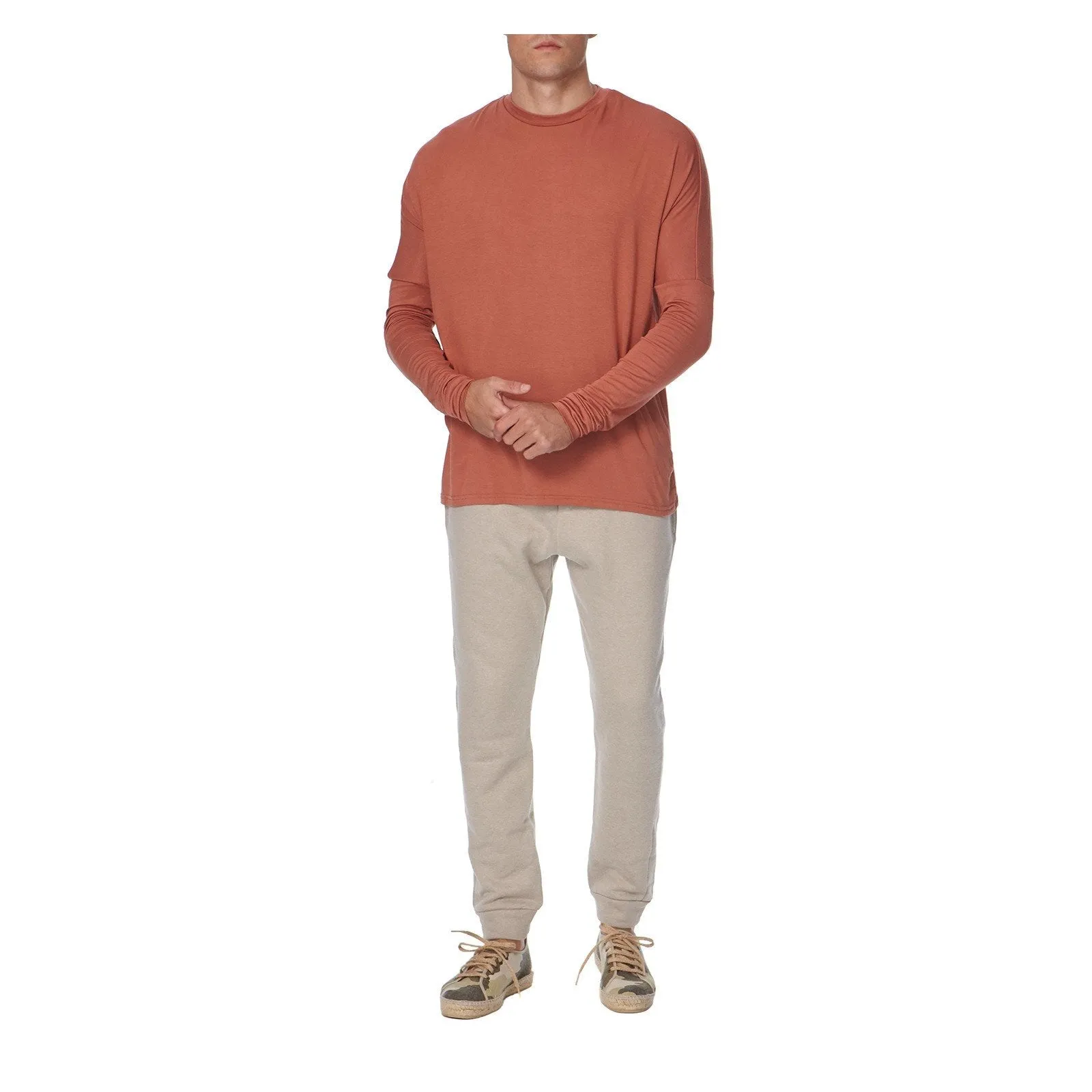 ESSENTIAL LONG SLEEVE TEE RUST