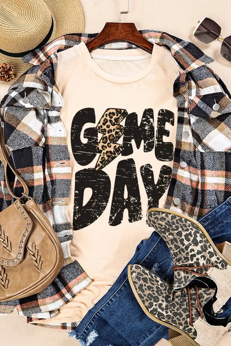 Football Khaki "Game Day" T Shirt