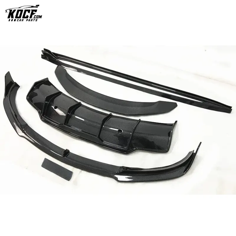 For Tesla Model 3 Body kit Vor style Carbon Fiber Front Bumper Splitter Side skirts Diffuser Spoiler