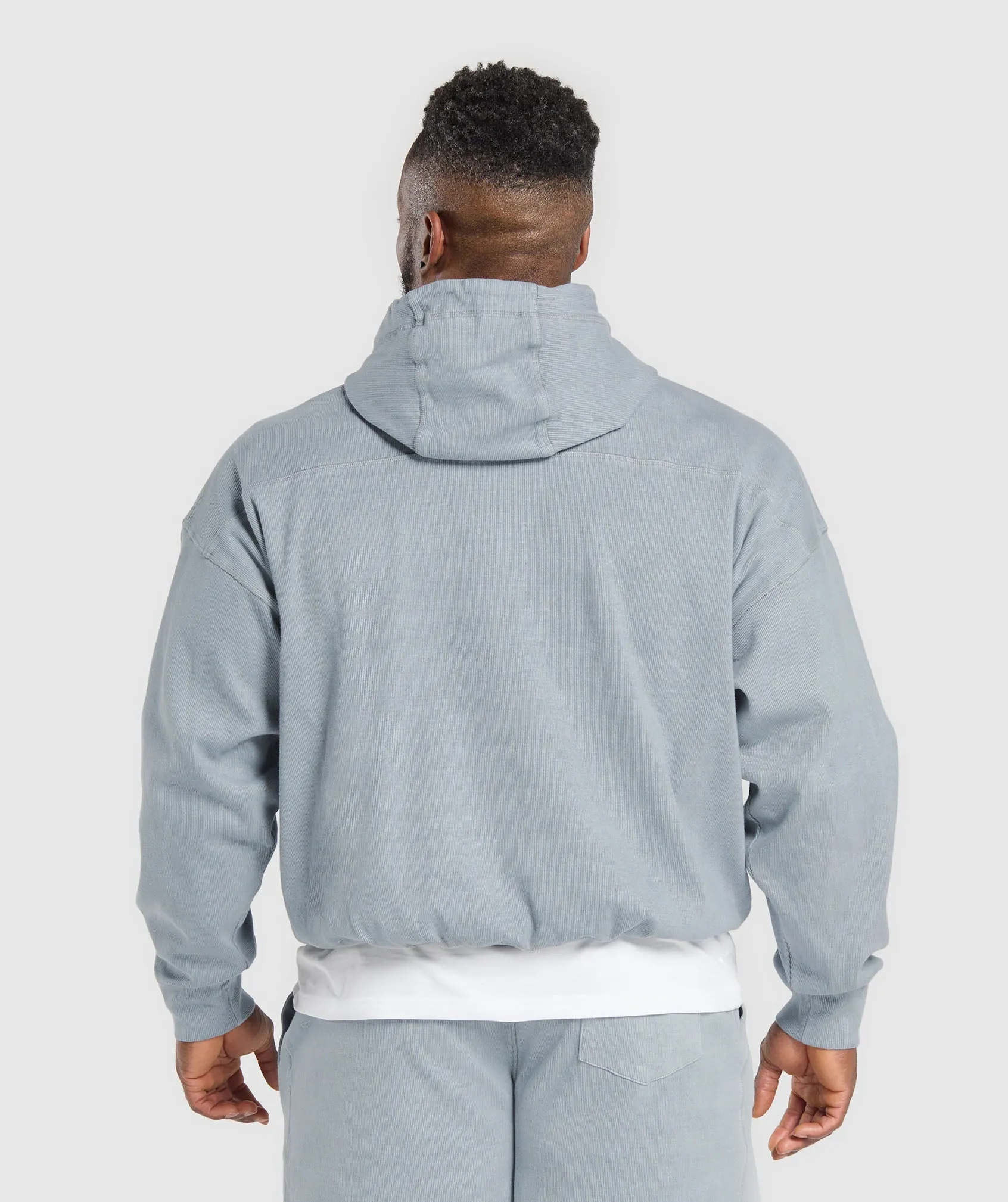 Gymshark Heavyweight Rib Hoodie - Denim Grey