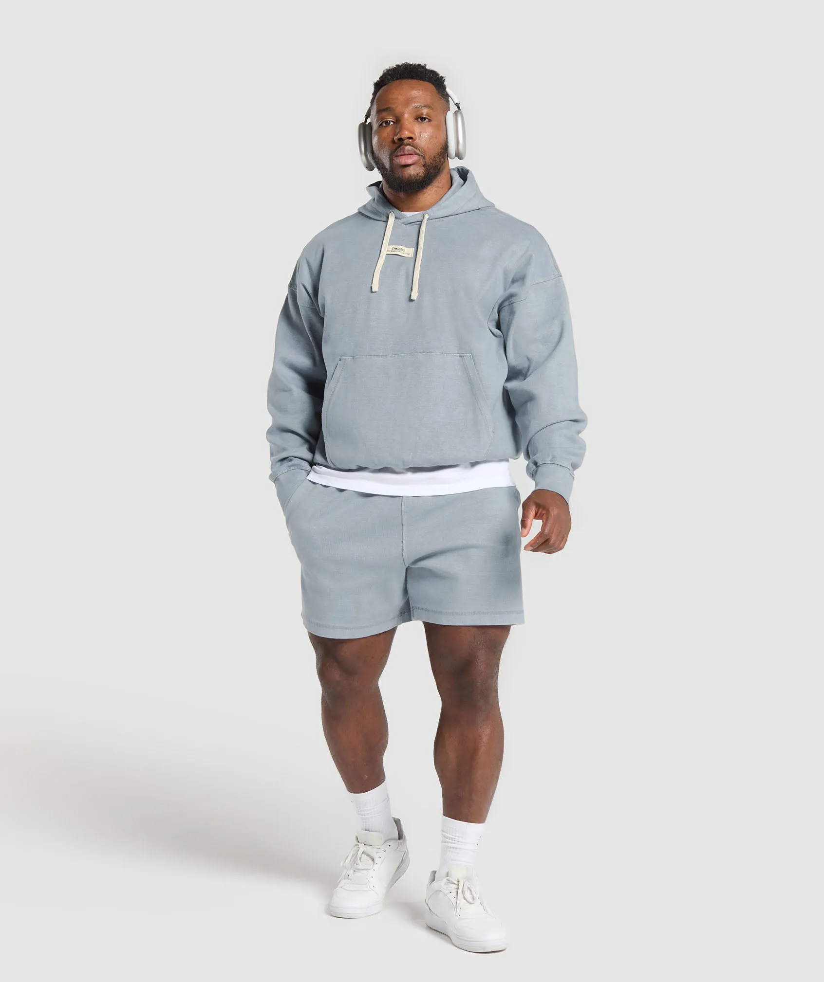 Gymshark Heavyweight Rib Hoodie - Denim Grey