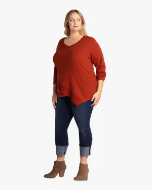 Hailey Asymmetrical Sweater | Orange