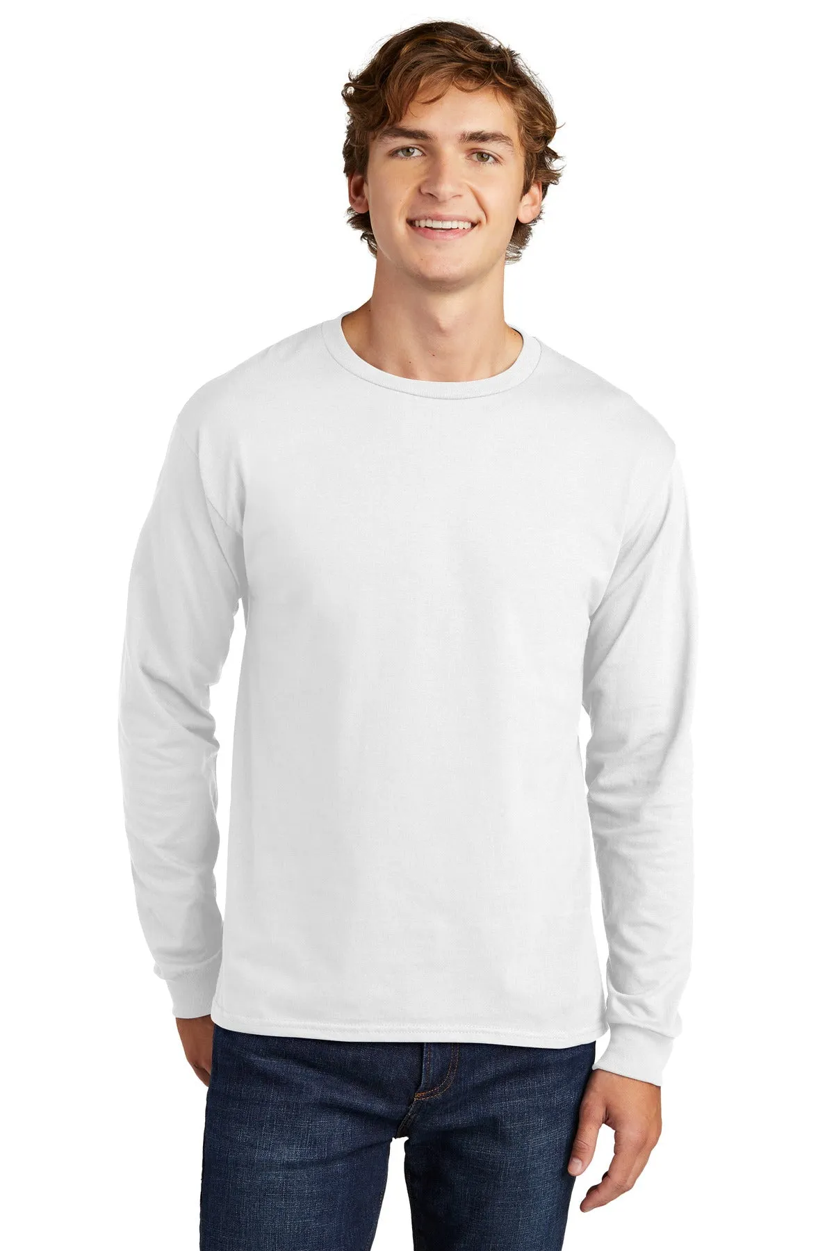 Hanes Essential-T 100% Cotton Long Sleeve T-Shirt 5286