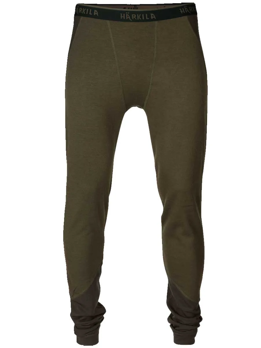 HARKILA Base Warm Long Johns - Mens - Willow Green / Shadow Brown