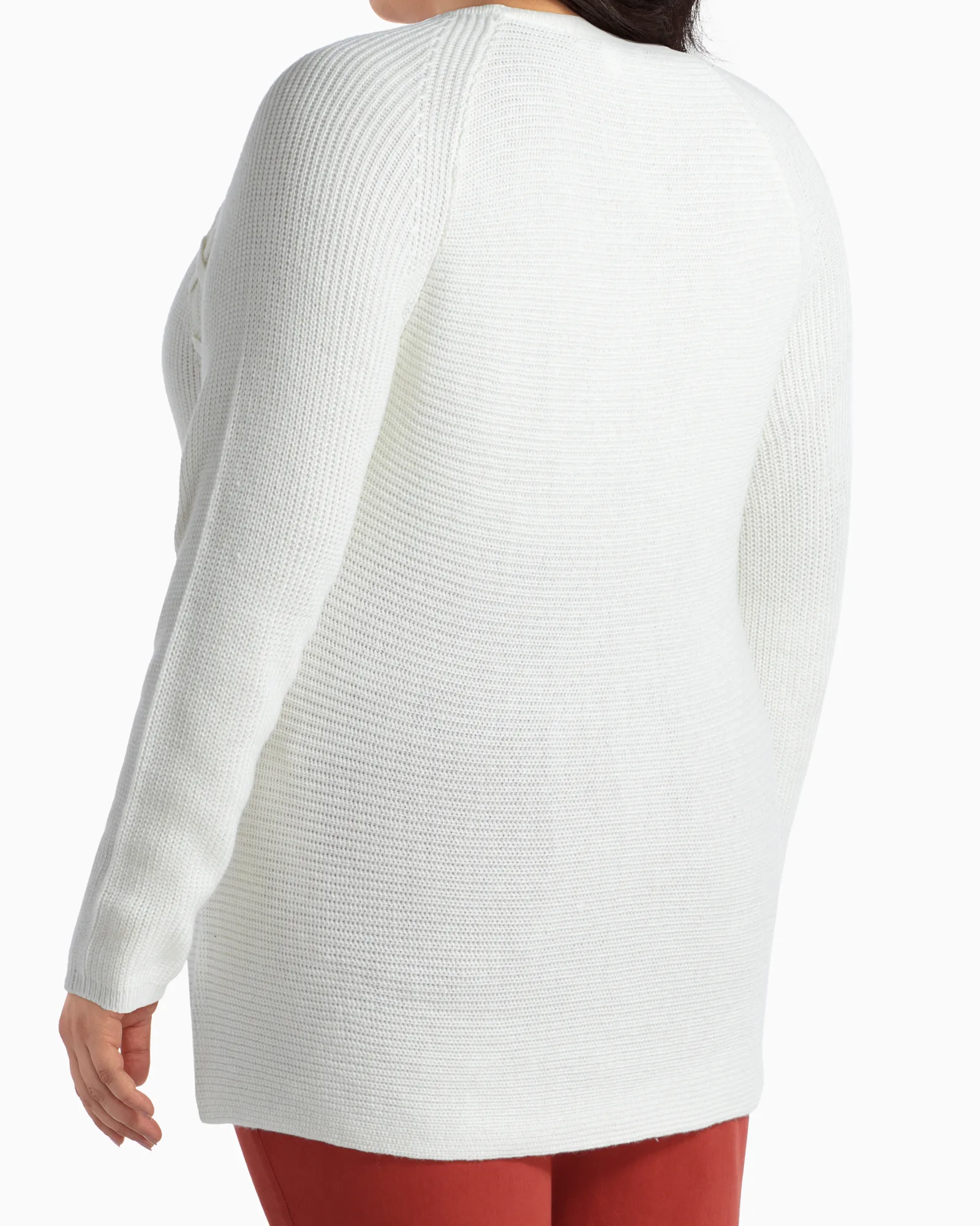 Heather Wool-Blend Tunic Sweater | Ivory