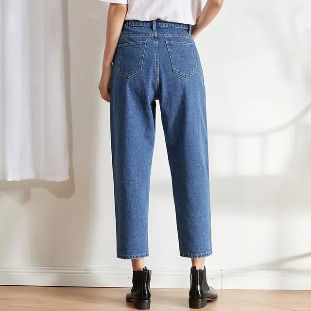 High Waist Classic 3/4 Jeans