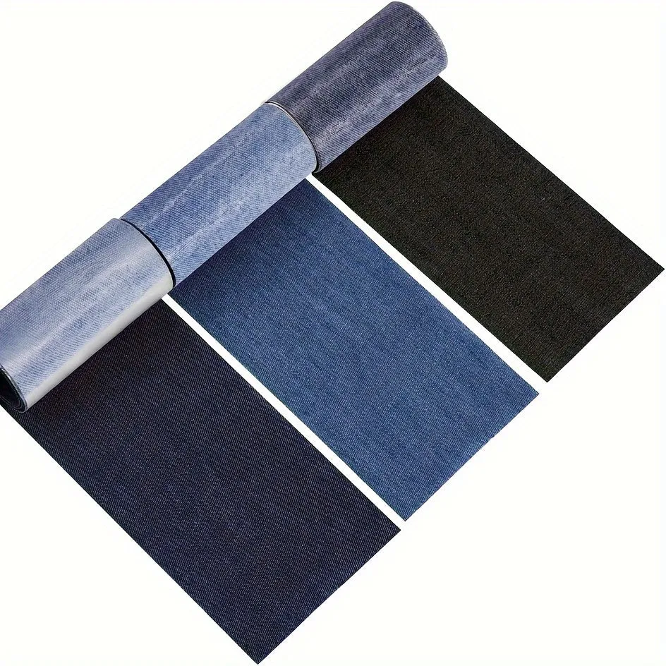 Jean IronOn Repair Patch Kit  Dark BlueLight BlueBlack