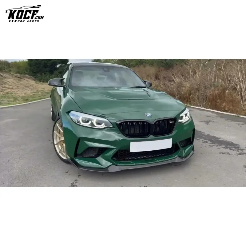 M2C F87 CS style Carbon Fiber Front bumper Lip Splitter Spoiler Fit For BMW M2C F87 2 Series 19-20