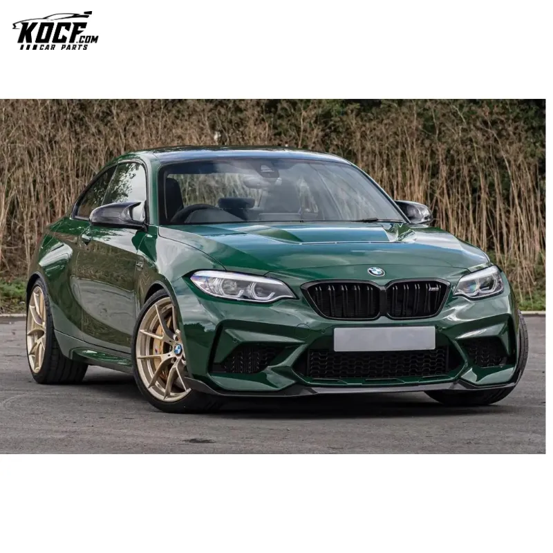 M2C F87 CS style Carbon Fiber Front bumper Lip Splitter Spoiler Fit For BMW M2C F87 2 Series 19-20