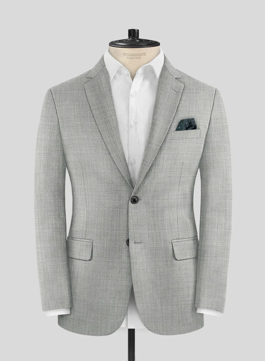 Marco Stretch Worsted Light Gray Wool Jacket