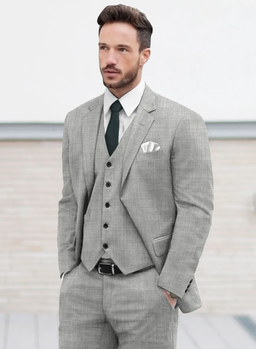 Marco Stretch Worsted Light Gray Wool Jacket