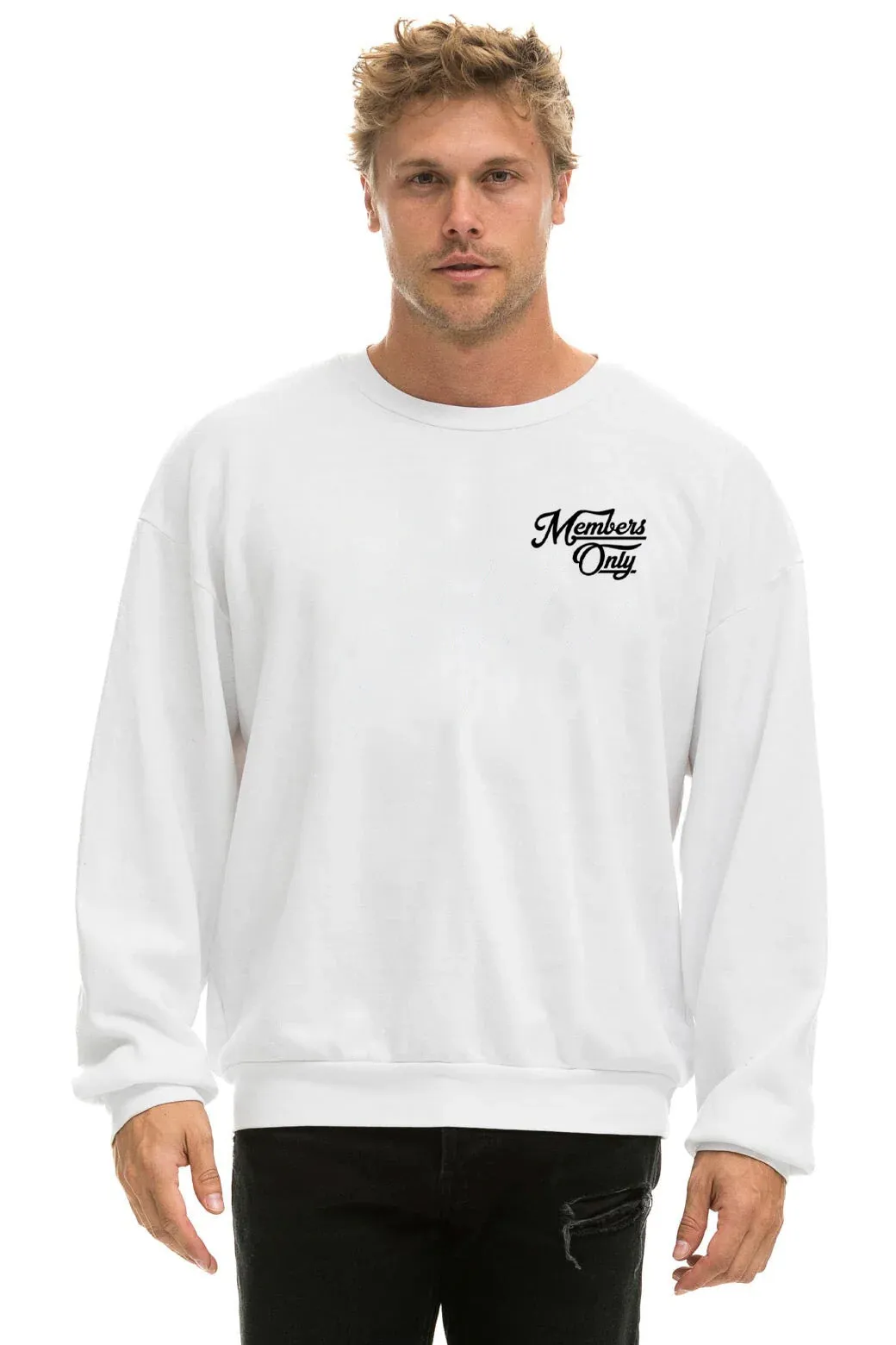 MEMBER EXCLUSIVE RELAXED SWEATSHIRT - WHITE