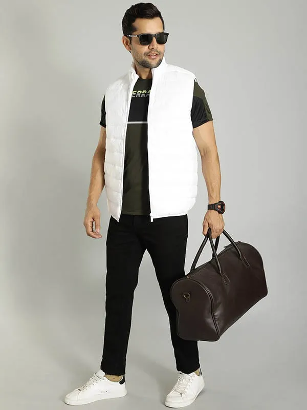 Men Solid Sleeveless Gilet Jacket