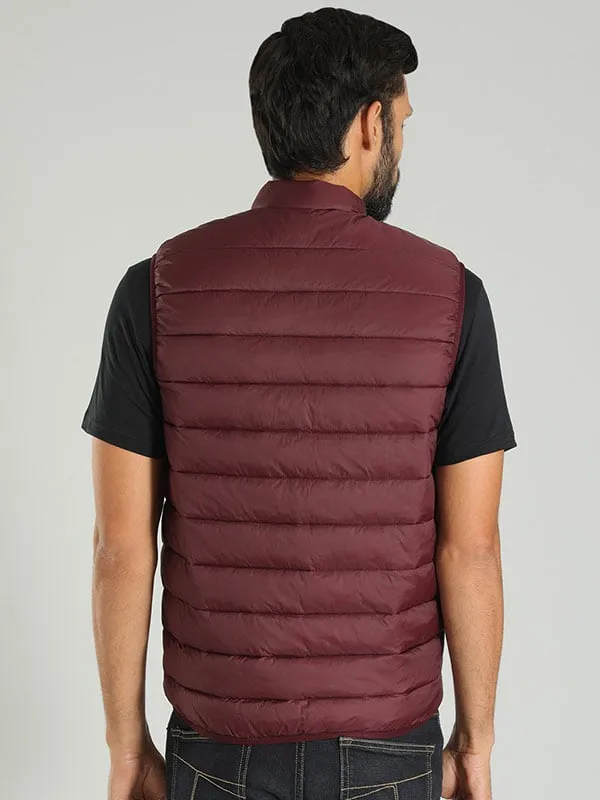 Men Solid Sleeveless Gilet Jacket