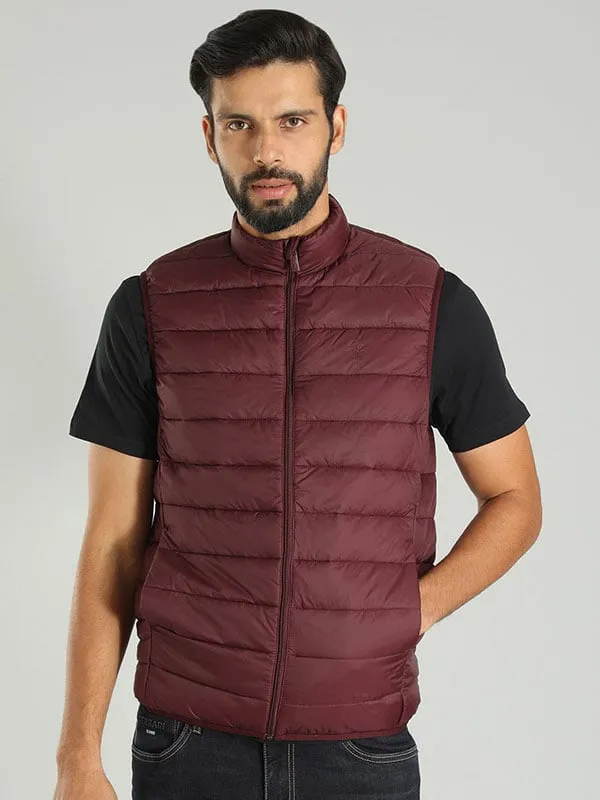 Men Solid Sleeveless Gilet Jacket