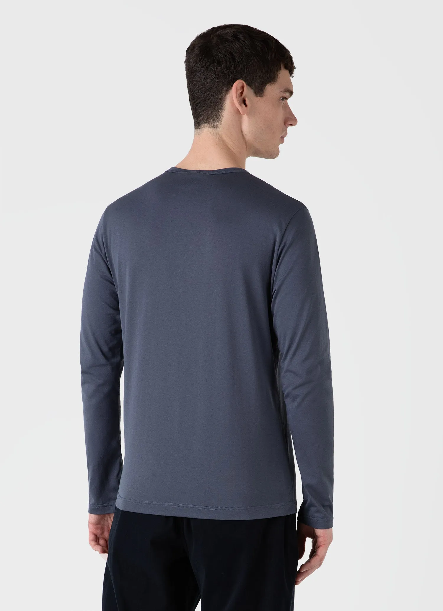 Men's Long Sleeve Classic T-shirt in Slate Blue