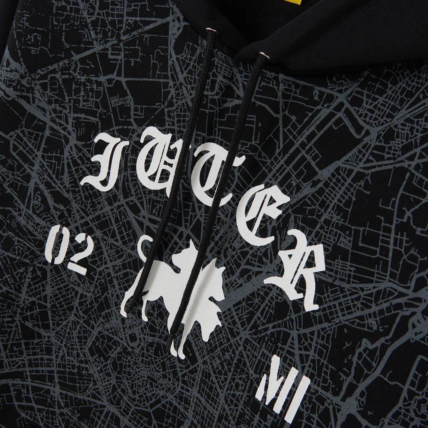 MILANO MAP LOGO HOODIE BLACK