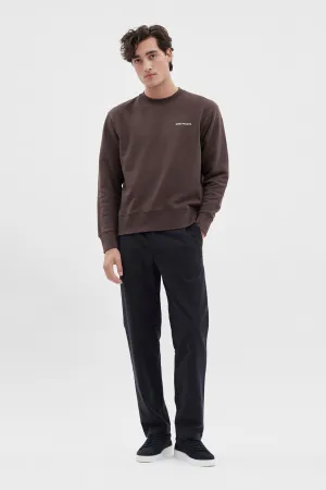 Norse Projects Arne Logo Sweat - Heathland Brown