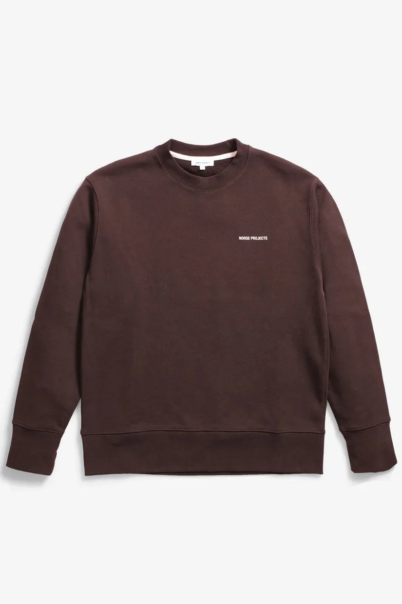 Norse Projects Arne Logo Sweat - Heathland Brown