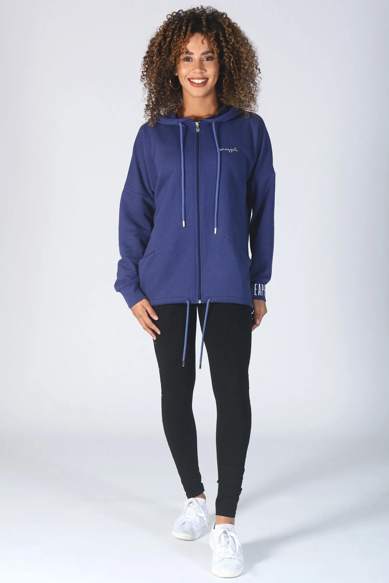 Parker Style Longline Zip Hoodie