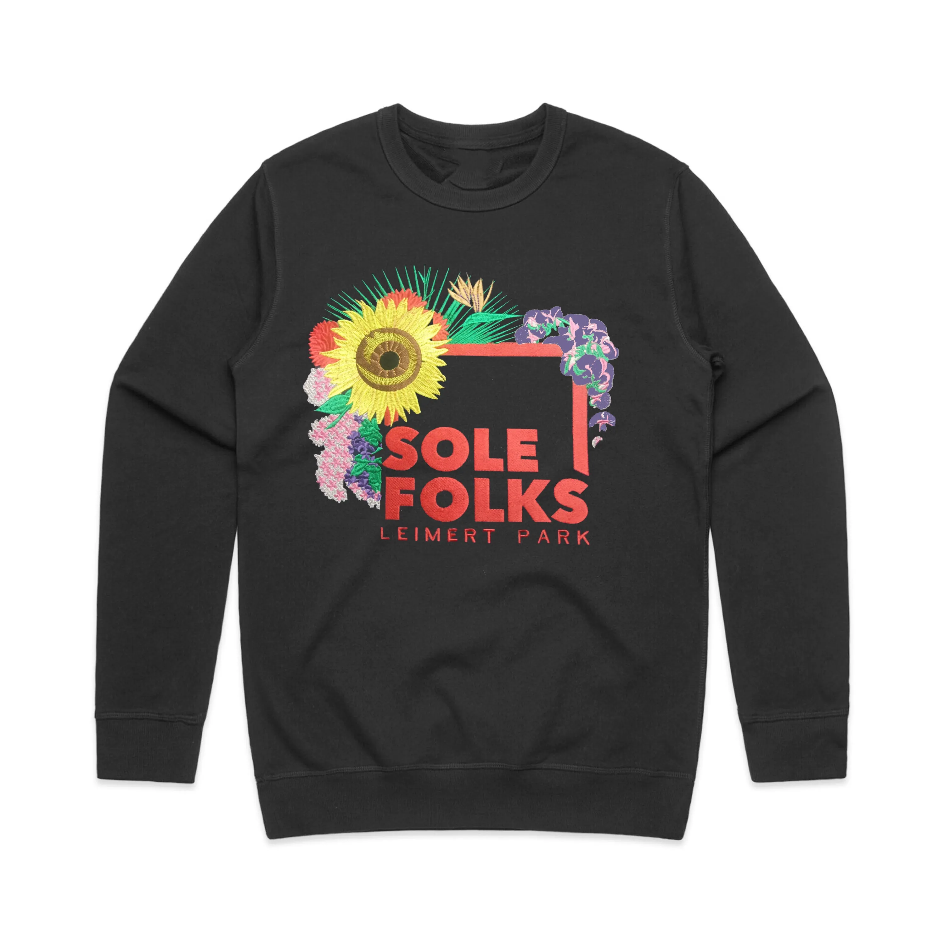 "FLOWERS" OVERSIZED CREWNECK