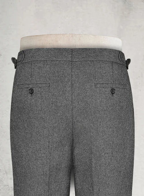 Rope Weave Gray Highland Tweed Trousers