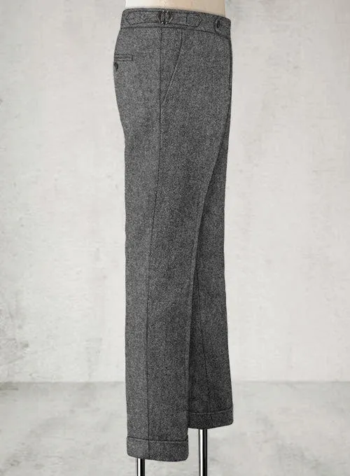 Rope Weave Gray Highland Tweed Trousers