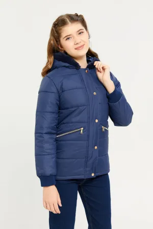 Senior Girls Navy Hooded Jacket