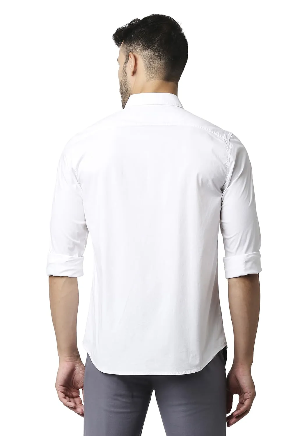 Slim Fit Cotton Poplin Stretch Shirt