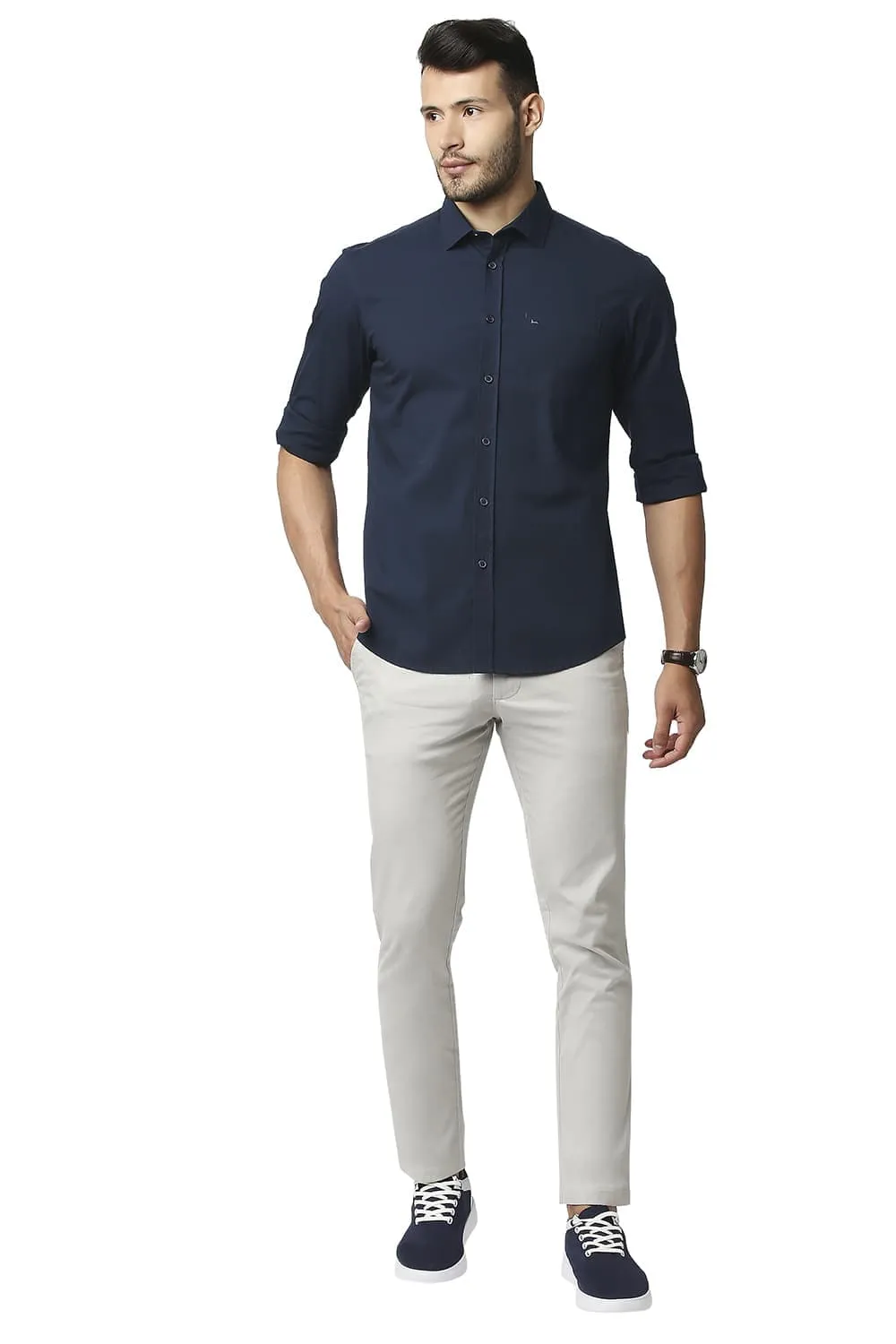 Slim Fit Cotton Poplin Stretch Shirt