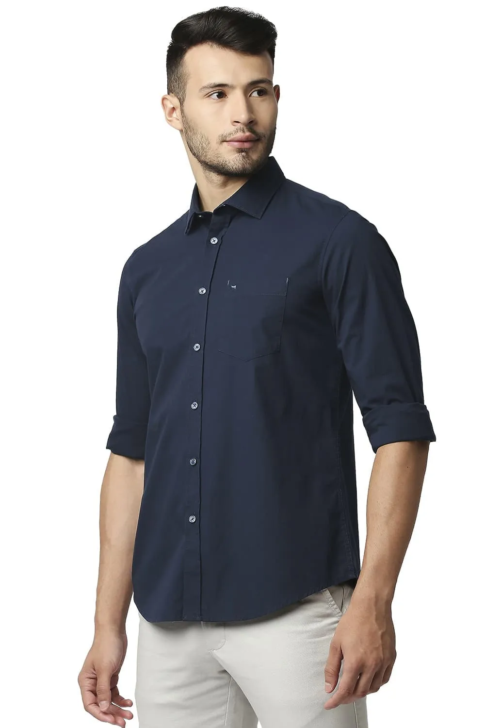 Slim Fit Cotton Poplin Stretch Shirt