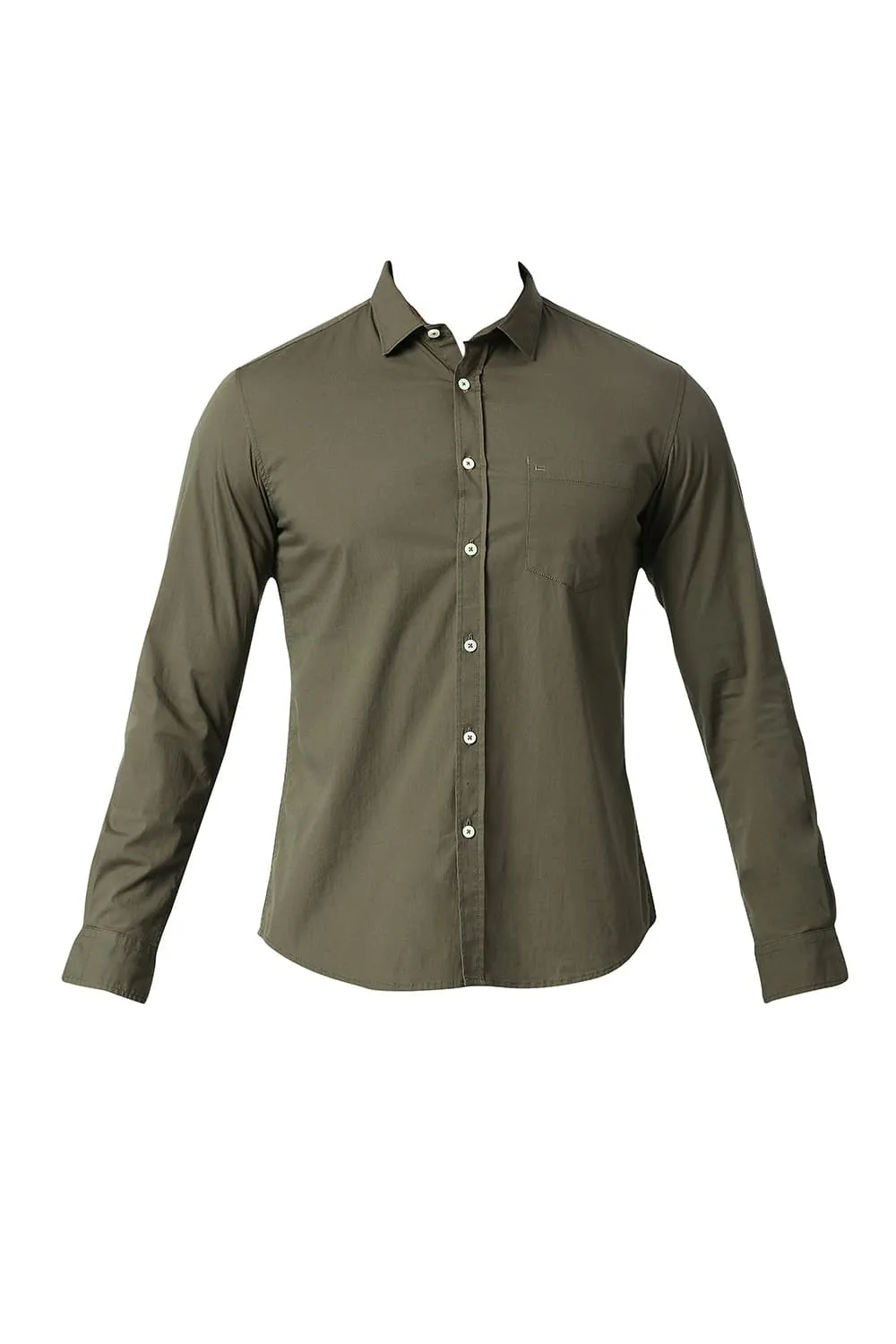 Slim Fit Cotton Poplin Stretch Shirt