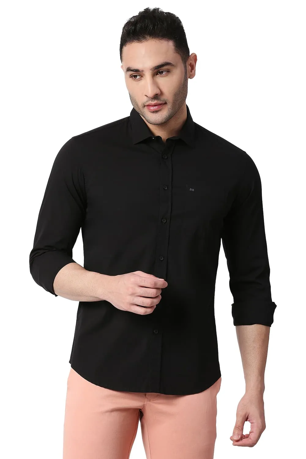 Slim Fit Cotton Poplin Stretch Shirt