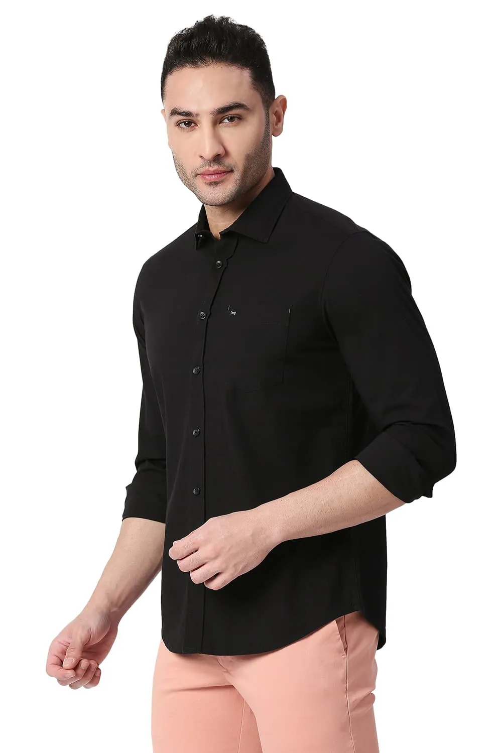 Slim Fit Cotton Poplin Stretch Shirt