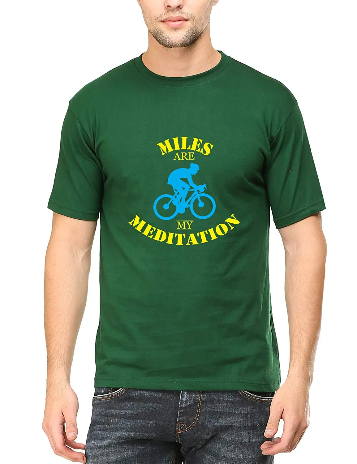 Swag Swami Men's  Miles Are My Meditation T-Shirt