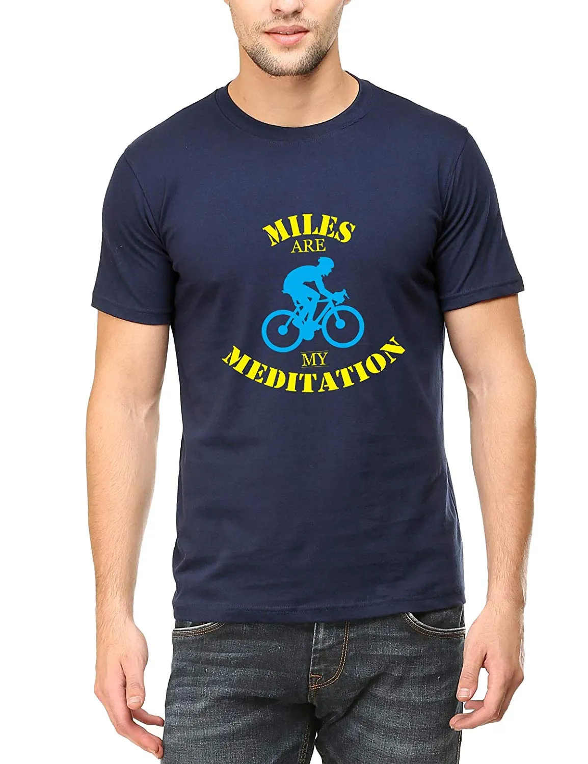 Swag Swami Men's  Miles Are My Meditation T-Shirt