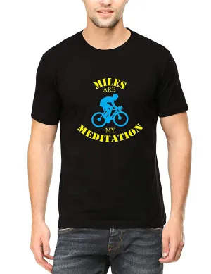 Swag Swami Men's  Miles Are My Meditation T-Shirt