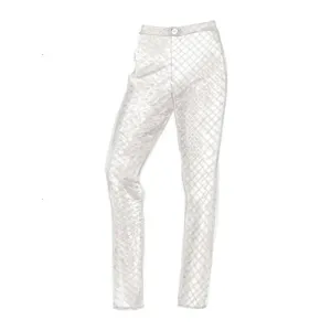 Textured Ankle Pant