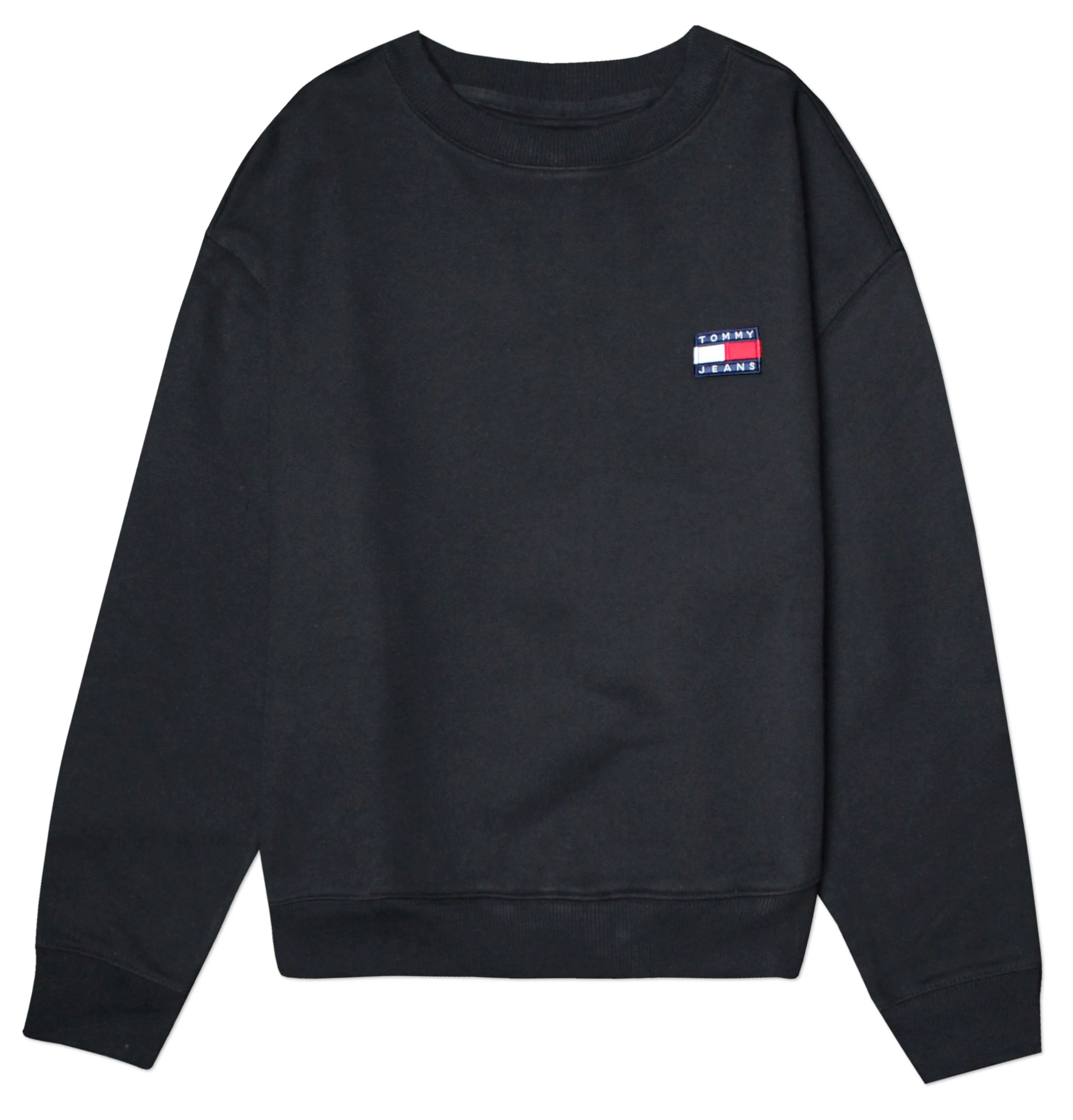 Tommy Jeans Women's Logo Relaxed Fit Crewneck Sweatshirt – Black