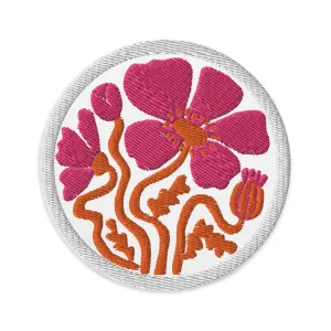 Trendy Floral Embroidered Patch