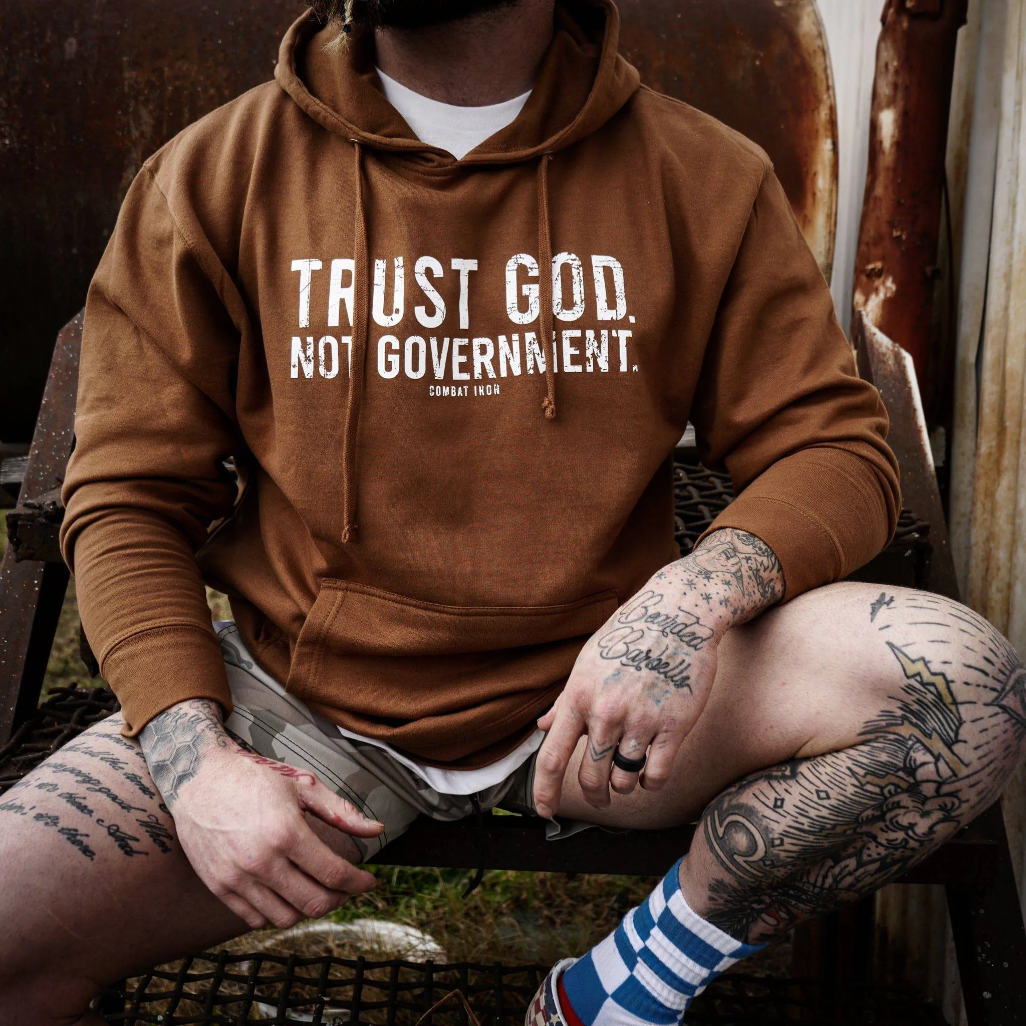 Trust God. Not Government. Men's Hoodie