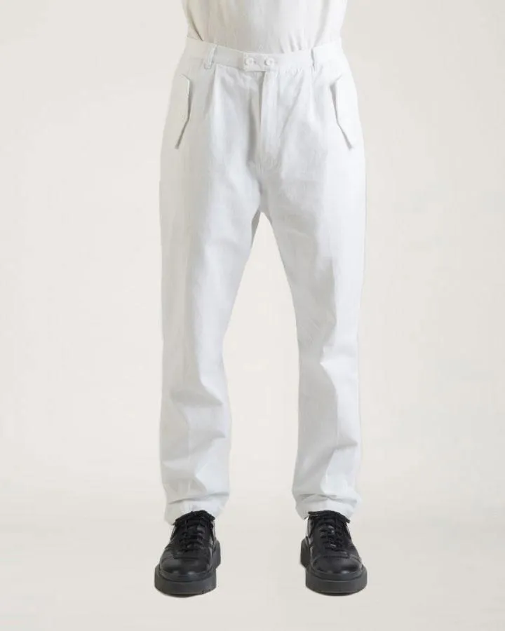 TYSON - ORIGINAL CAMO TROUSERS - Warm Twill Cotton White